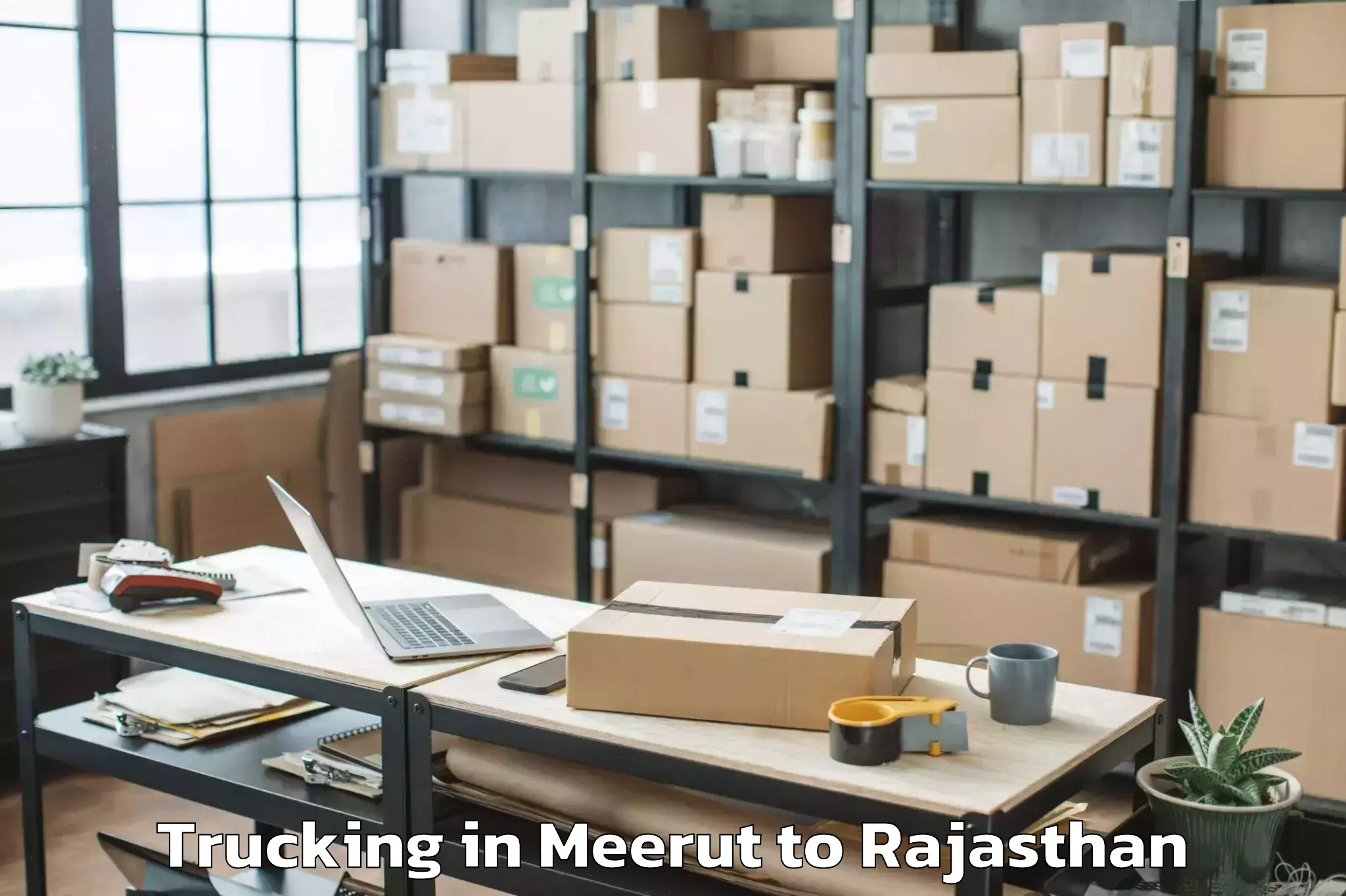 Easy Meerut to Deshnok Trucking Booking